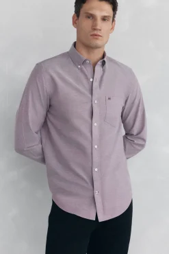 Pedro del Hierro Camisas-Camisa non-iron oxford liso Bordeaux