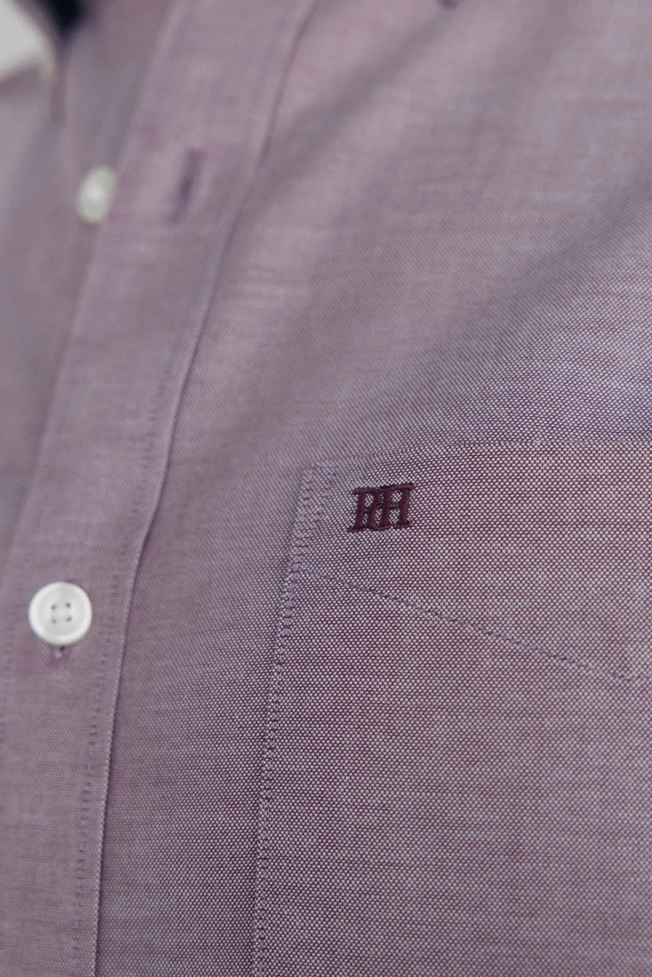 Pedro del Hierro Camisas-Camisa non-iron oxford liso Bordeaux