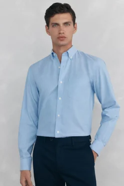 Pedro del Hierro Camisas-Camisa non-iron oxford liso Azul