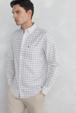 Pedro del Hierro Camisas-Camisa non-iron oxford quadrados Bordeaux