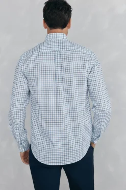 Pedro del Hierro Camisas-Camisa non-iron oxford quadrados Azul