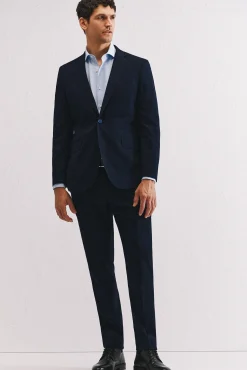 Cortefiel Camisas|Camisas Clássicas-Camisa ottoman corte slim fácil de engomar Azul