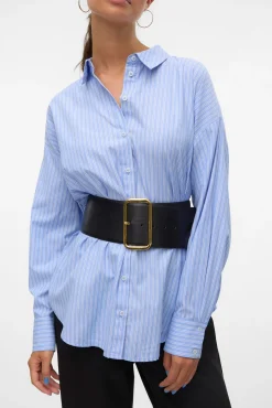 Vero Moda Blusas-Camisa oversize de manga comprida Azul