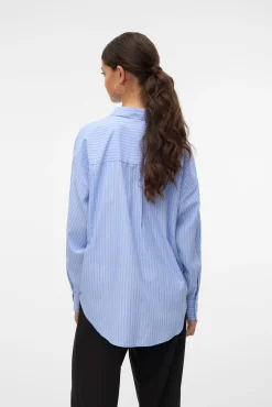 Vero Moda Blusas-Camisa oversize de manga comprida Azul
