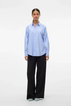 Vero Moda Blusas-Camisa oversize de manga comprida Azul