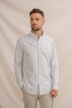 Celopman Camisas-Camisa Oxford verde