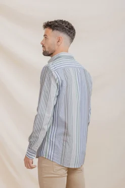 Celopman Camisas-Camisa Oxford verde