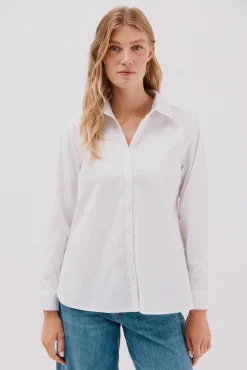 Cortefiel Blusas-Camisa oxford Branco