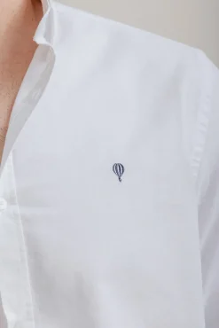 Celopman Camisas-Camisa Oxford branco