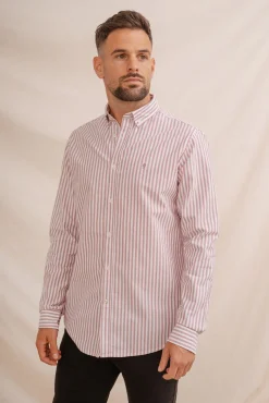 Celopman Camisas-Camisa Oxford vermelho