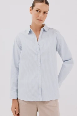 Cortefiel Blusas-Camisa oxford Azul