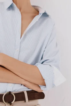 Cortefiel Blusas-Camisa oxford Azul