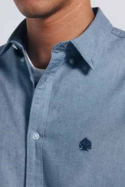 Springfield Camisas-Camisa Oxford azul