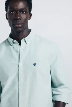 Springfield Camisas-Camisa Oxford verde