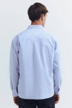 Springfield Camisas-Camisa Oxford bordada azul