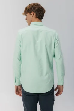 elPulpo Camisas-Camisa Oxford Casual Verde