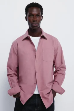 Springfield Camisas-Camisa Oxford colorida rosa