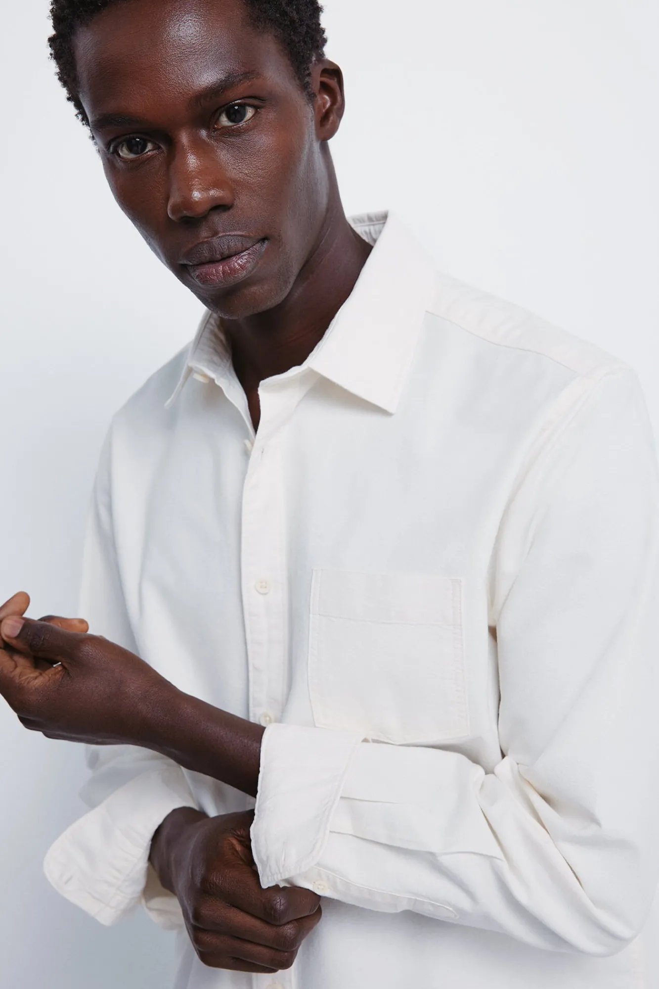 Springfield Camisas-Camisa Oxford colorida branco