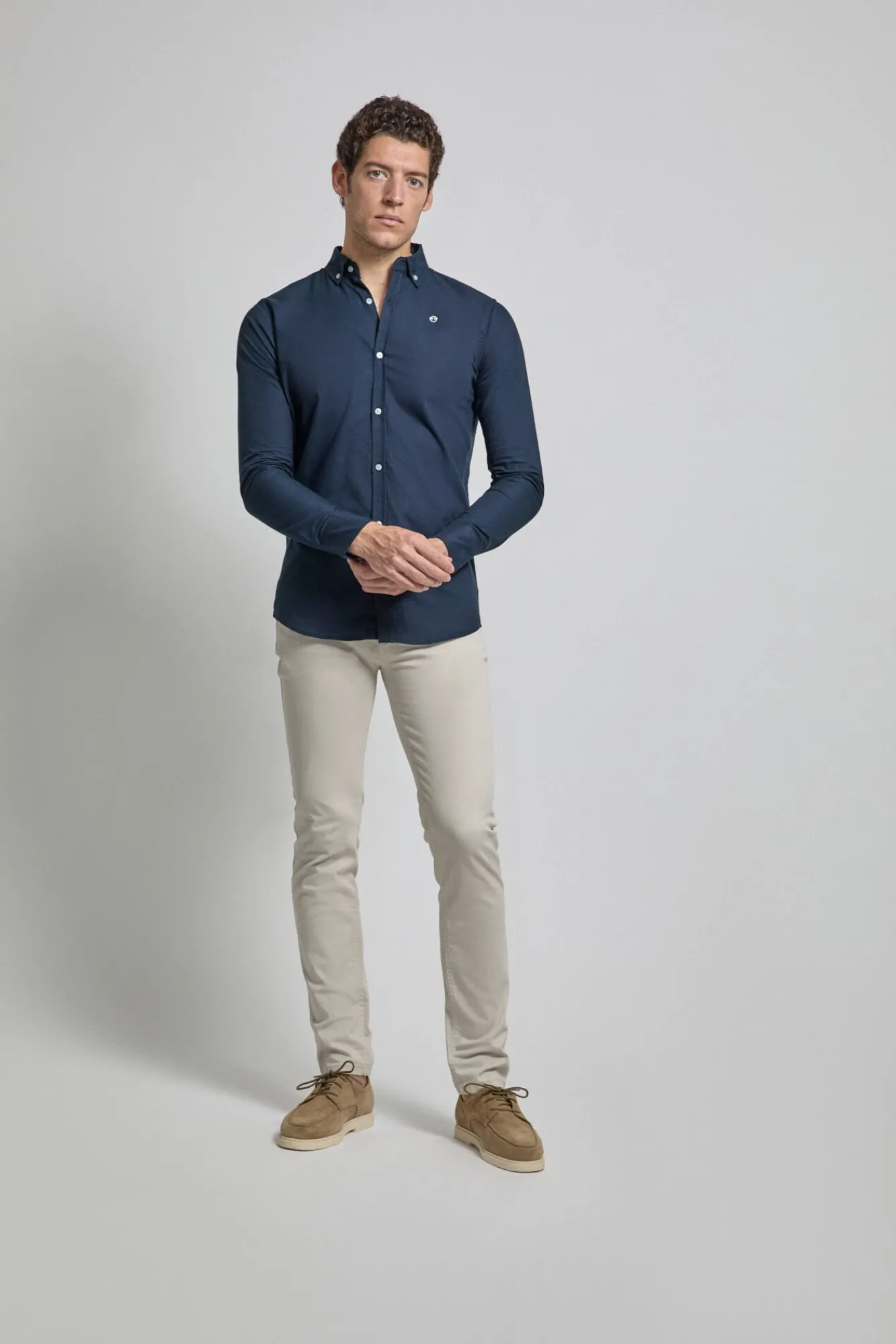 Street Monkey Camisas-Camisa Oxford com logótipo Azul