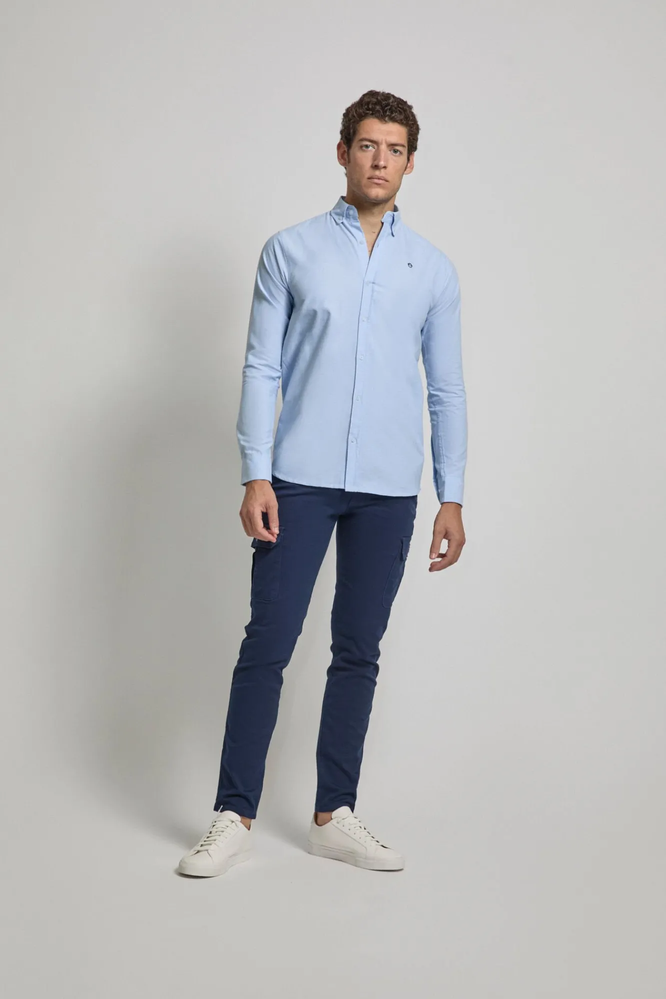 Street Monkey Camisas-Camisa Oxford com logótipo Azul