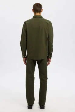 Selected Camisas-Camisa Oxford de corte regular Verde