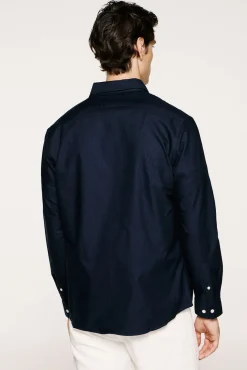 Selected Camisas-Camisa Oxford de corte regular Azul