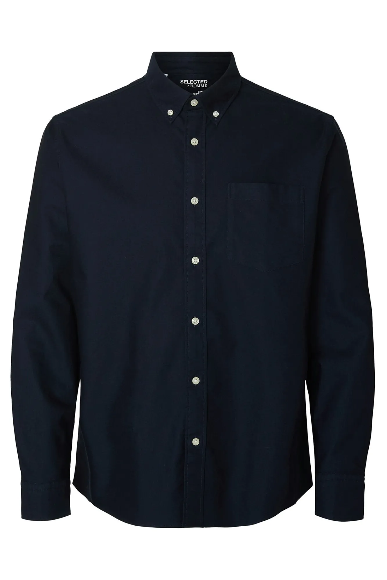 Selected Camisas-Camisa Oxford de corte regular Azul