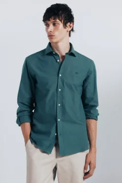 Springfield Camisas-Camisa Oxford Leve verde
