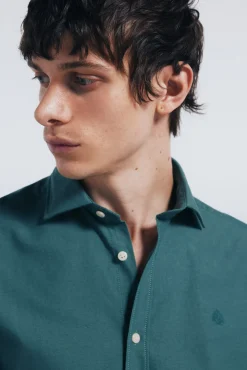 Springfield Camisas-Camisa Oxford Leve verde