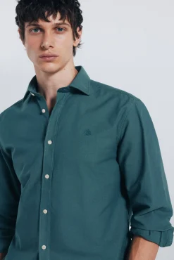 Springfield Camisas-Camisa Oxford Leve verde