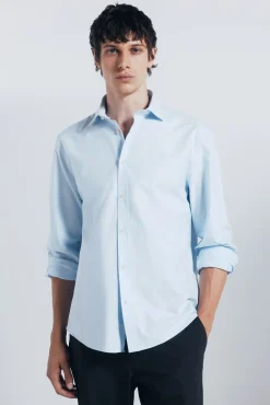 Springfield Camisas-Camisa Oxford Leve azul