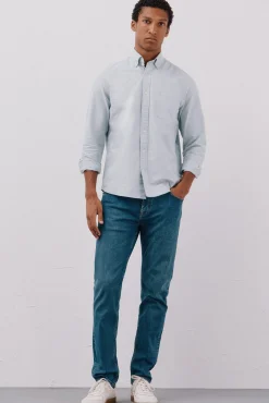 Cortefiel Camisas-Camisa oxford lisa Azul