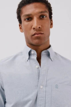 Cortefiel Camisas-Camisa oxford lisa Azul