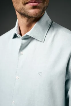 OOTO Camisas-Camisa oxford lisa Azul