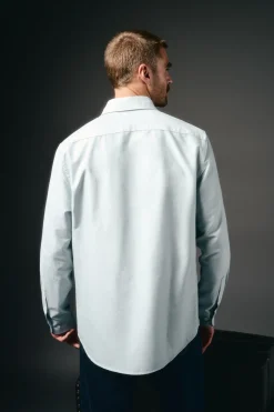 OOTO Camisas-Camisa oxford lisa Azul