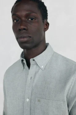 Pedro del Hierro Camisas-Camisa Oxford Lisa Escovada Verde