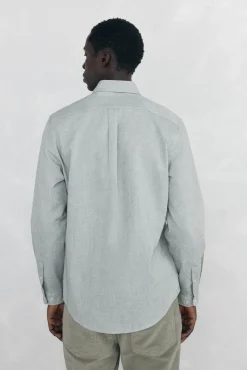 Pedro del Hierro Camisas-Camisa Oxford Lisa Escovada Verde