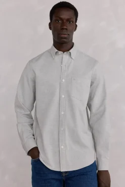 Pedro del Hierro Camisas-Camisa Oxford Lisa Escovada Cizento
