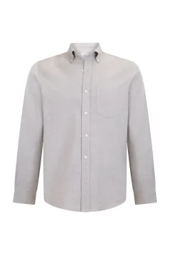 Pedro del Hierro Camisas-Camisa Oxford Lisa Escovada Cizento