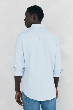 Pedro del Hierro Camisas-Camisa Oxford Lisa Escovada Azul