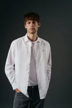 OOTO Camisas-Camisa oxford liso Branco