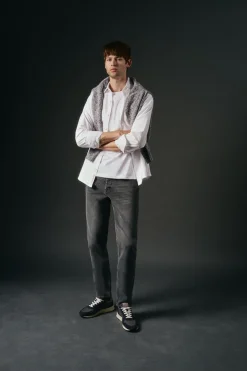 OOTO Camisas-Camisa oxford liso Branco