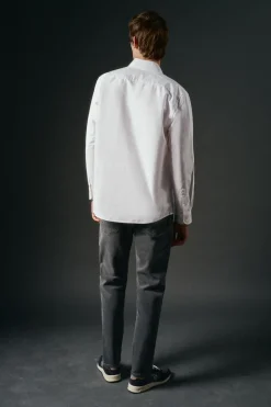 OOTO Camisas-Camisa oxford liso Branco