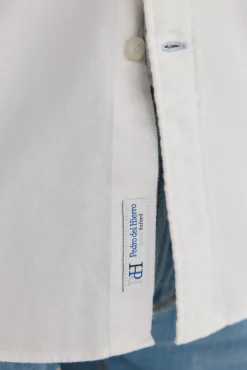 Pedro del Hierro Camisas-Camisa oxford liso e icônica Branco
