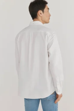 Pedro del Hierro Camisas-Camisa oxford liso e icônica Branco