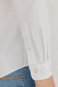 Pedro del Hierro Camisas-Camisa oxford liso e icônica Branco