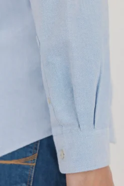 Pedro del Hierro Camisas-Camisa oxford liso e icônica Azul