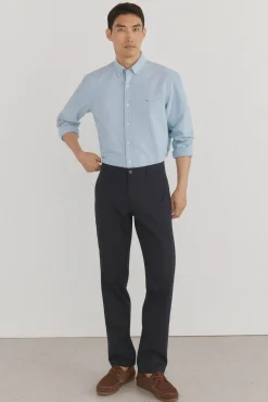 Pedro del Hierro Camisas-Camisa oxford liso e icônica Turquesa