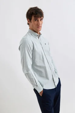 Williot Camisas-Camisa Oxford Listrada Verde