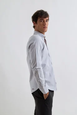 Williot Camisas-Camisa Oxford Listrada Azul